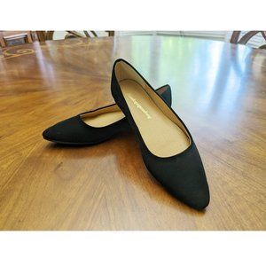 Black Suede Ballet Flats